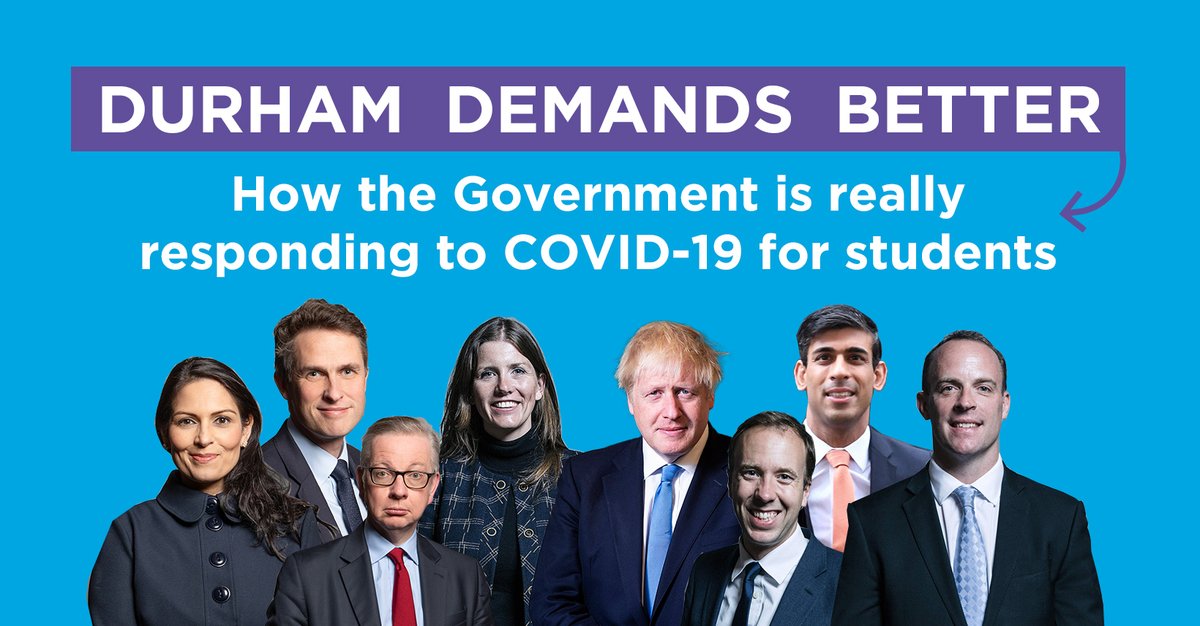 Government support for students throughout the pandemic has not been good enough.

Find out how the Government is really responding to COVID-19 for students. 1/4

#DurhamDemandsBetter #StudentsDeserveBetter 
<a href="/suaf211/">suaf21</a> #SUAF @NUSUK <a href="/DurhamSUWelfLib/">Deborah Acheampong</a>