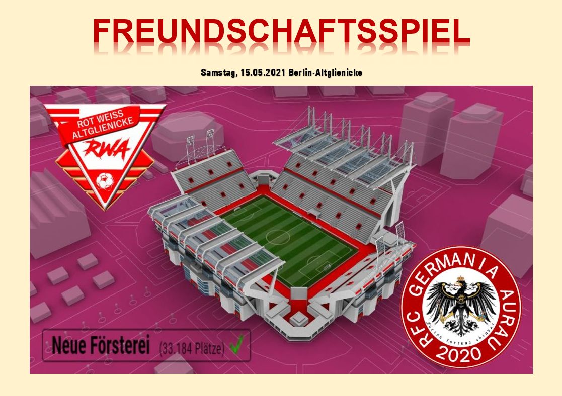 Als Dankeschön für die großartige Leistung des gesamten Teams während der abgelaufenen Saison 11, dürfen sie im Stadion "Neue Försterei" gegen den Vizemeister @RW_Altglienicke spielen.
Der Vereinspräsident sagte gegenüber der Presse "Das haben sie sich verdient, unsere Jungs."