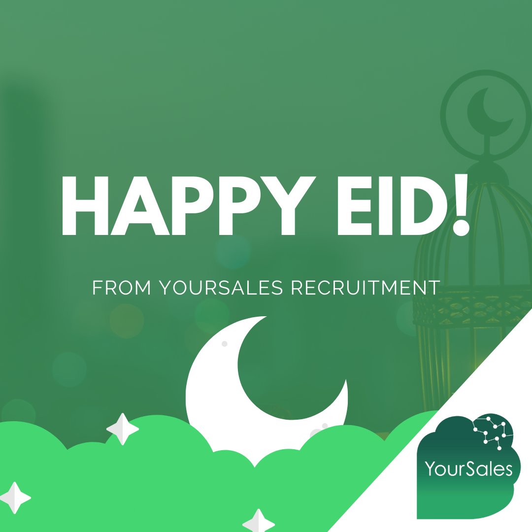 YourSalesGB's tweet photo. Eid Mubarak to everyone celebrating 💚

#Recruitment #Business #SalesJobs #UKBusiness #Eid https://t.co/RagPkzkUtc