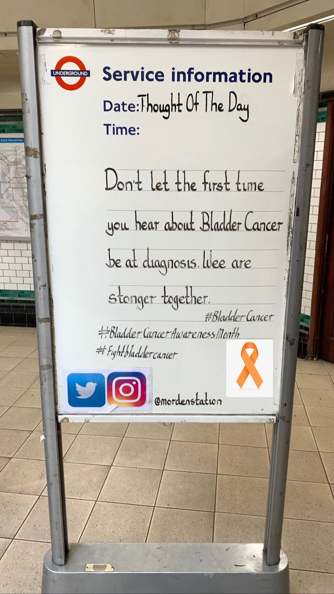 Thursday 13th May 2021 Thought Of The Day From Morden Station #BladderCancerAwarenessMonth #bladdercancer #fightbladdercancer