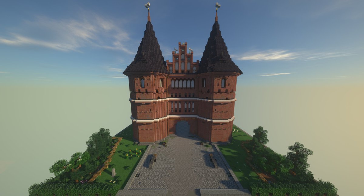 MrFlorix's tweet photo. The Holstentor🏛️ - from Lübeck 

built on @RPBuildteam 
#minecraft #Minecraftbuilds https://t.co/hklb0CPPmC