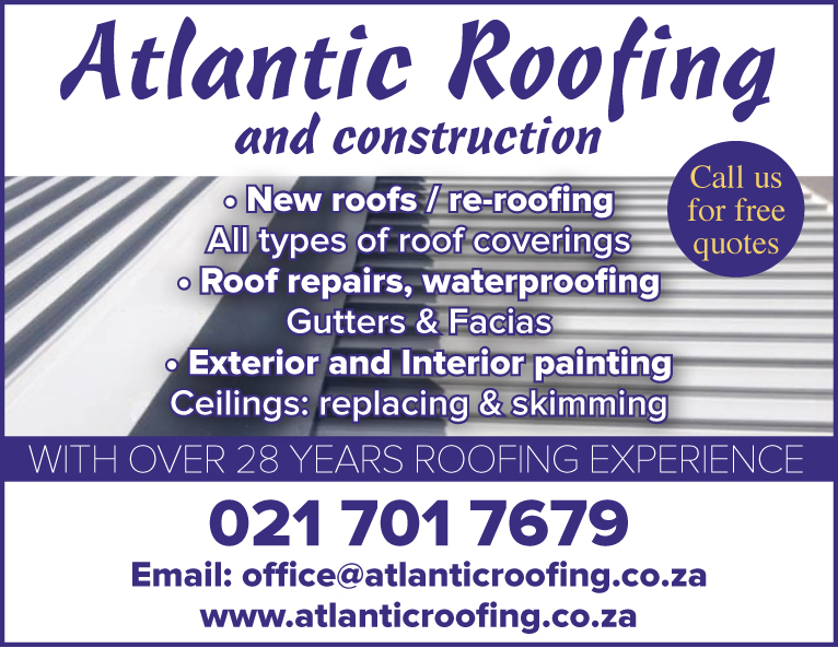 billboardsa's tweet photo. Atlantic Roofing and Construction est. more than 20 years ago. 

https://t.co/mvmz5Lvf5D

#Roofing #Repairs #Waterproofing #Gutters #Ceilings #Painting #Local #SouthPeninsula #BillboardSA https://t.co/eqES7gKhOP
