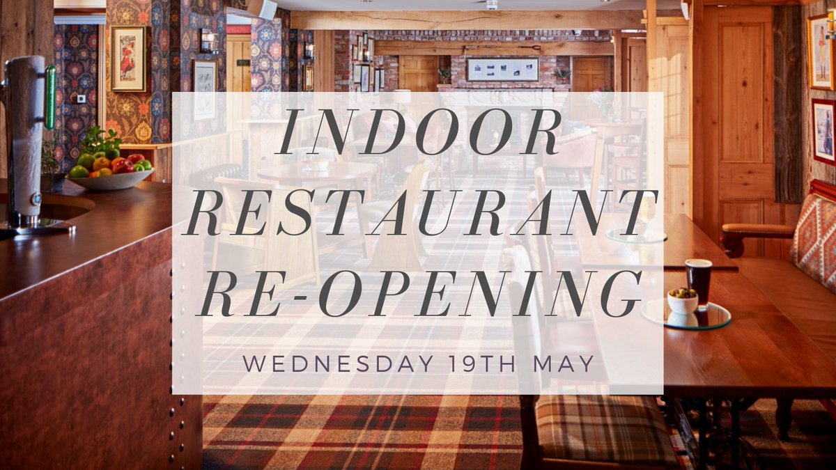 Our onsite pub, The Millstone Hare will be opening indoors from next Wednesday (19th May). 

Wednesdays: 12pm-2pm, 5:30pm-10pm
Thursdays: 12pm-2pm, 5:30pm-10pm
Fridays: 12pm-2pm, 5:30pm-11pm
Saturdays: 12pm-11pm 
Sundays: 12pm-6pm

To book a table visit millstonehare.co.uk