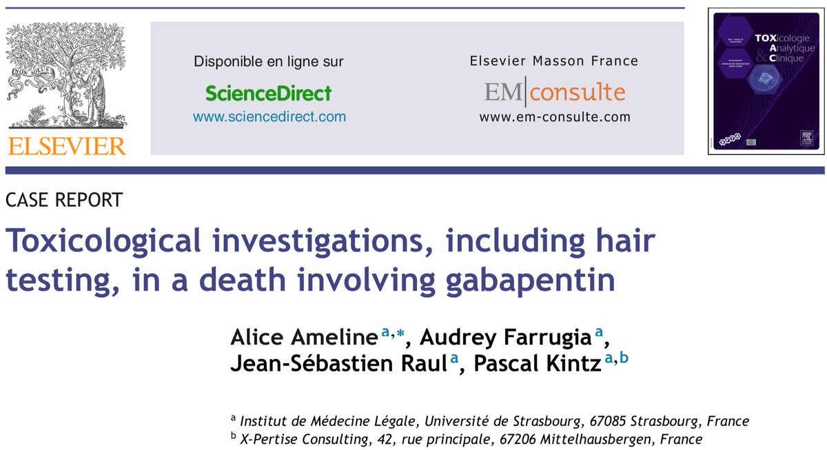 SFTA_Tweets's tweet photo. #TOXAC presents : "Toxicological investigations, including #hair testing, in a death involving #gabapentin" https://t.co/roWbcGEThh @AliceAmeline @pkintz https://t.co/BNzYXM084L