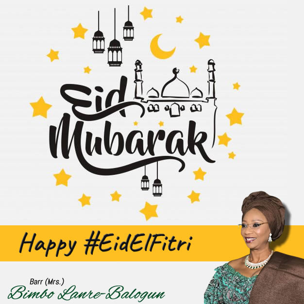 bimbolbalogun's tweet photo. Eid Mubarak!

I heartily congratulate and felicitate with all Muslim faithfuls in Nigeria and across the world on the successful completion of this year’s Ramadan.  

May we all witness more of this event in our lives...  Amin.
  
Happy #EidElFitri https://t.co/qGWp87fRpW