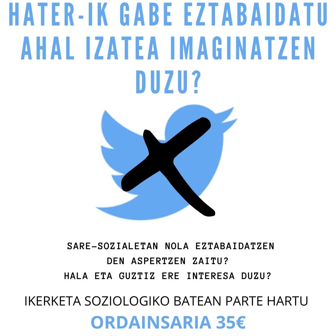 #EuskalHerriko kultura eta parte-hartze politikoari buruzko ikerketa bat egiten ari gara. Eta ziur zuk baduzula zer esanik!
35€ko sariaren truke talde-dinamika batean parte hartzeko,bete ezazu inprimakia eta jarriko gara harremanetan zurekin. 
forms.gle/o45QtGfg3DtD1o…