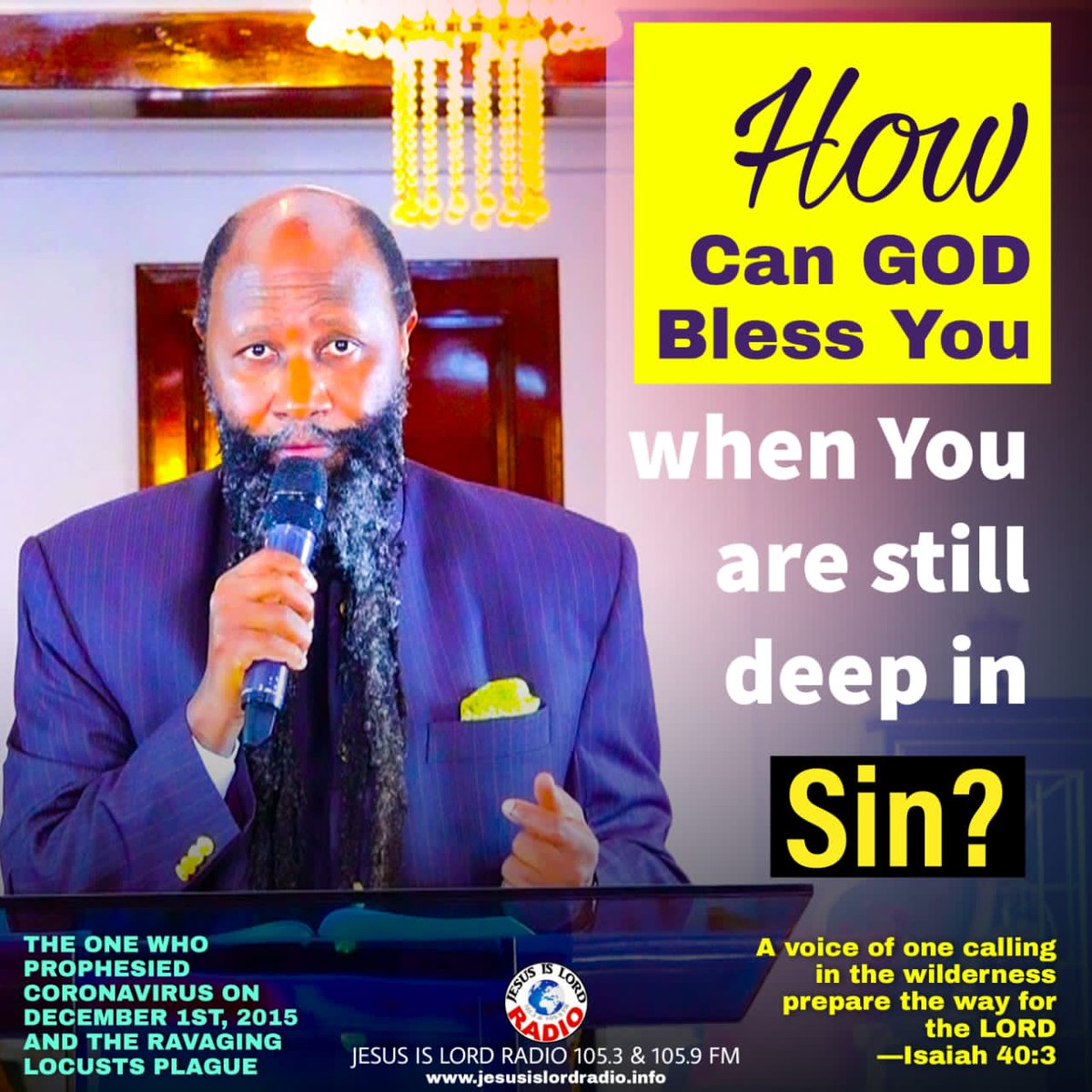 CliffonRonoh's tweet photo. This is the big question to this generation that love blessing only and failed to understand the nature of his Holiness https://t.co/xadIGMUrCN