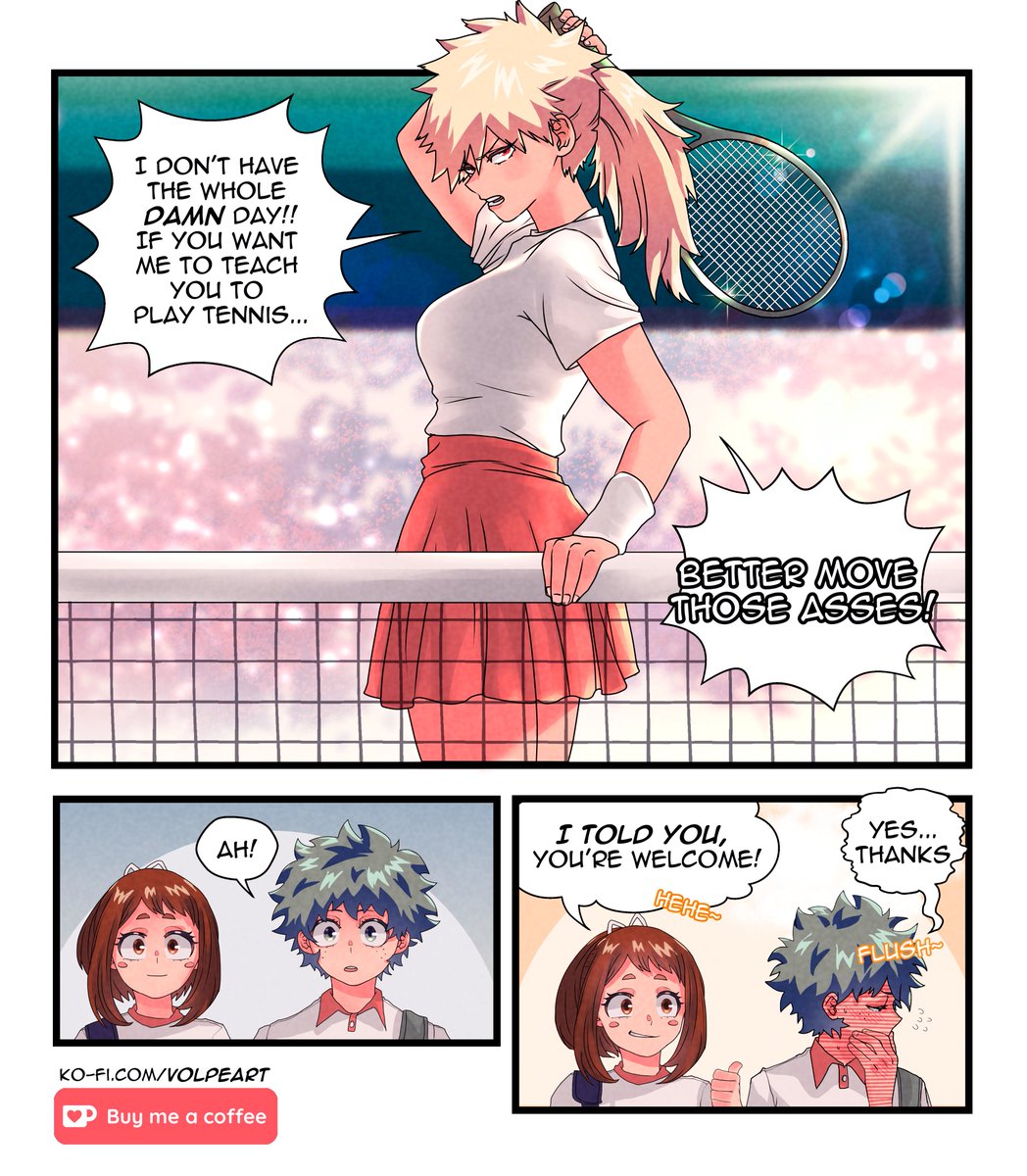 Ochako knows the type that Deku likes -blonde- 
( ͡° ͜ʖ ͡°) More Bkdk ♀️ 🧡💚

hehe (~˘▽˘)~  I am going to try to make more mini comics of different ideas that I have! 
stay tuned (「• ω •)「 