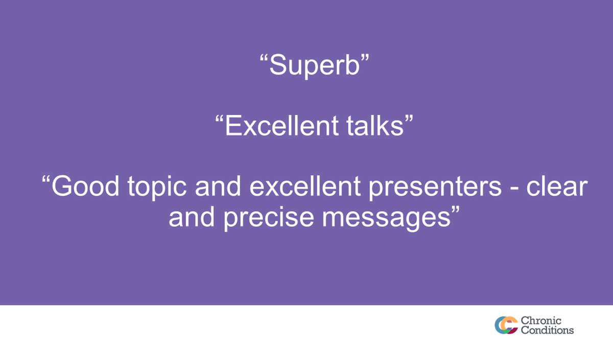 We have had some great feedback on our Chronic Conditions Month so far. Don't just take our word for it! Join us for the next 2 weeks of therapy sessions. Register here: chronicconditions.co.uk 

#ChronicConditionsMonth #PrimaryCare