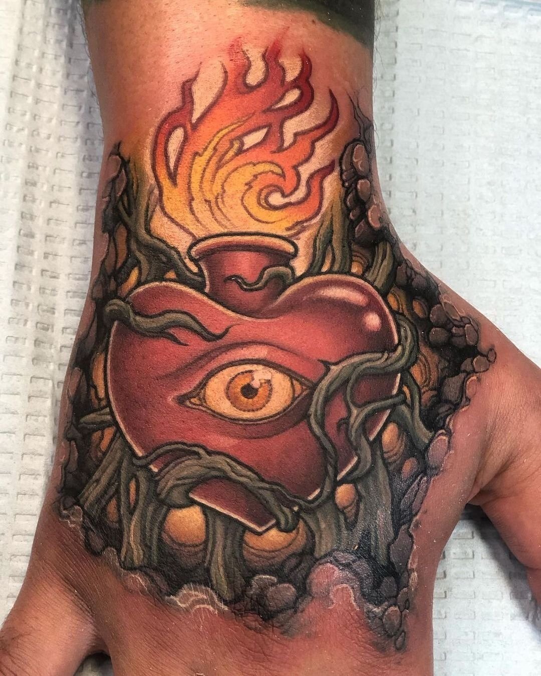 hearttattoos hashtag on Instagram  Photos and Videos  Hand tattoos Sacred  heart tattoos Finger tattoos