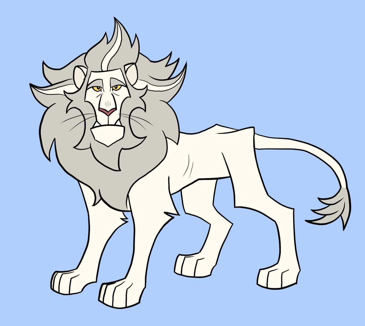Leandro's lion form. He is literally a big scary cat. 