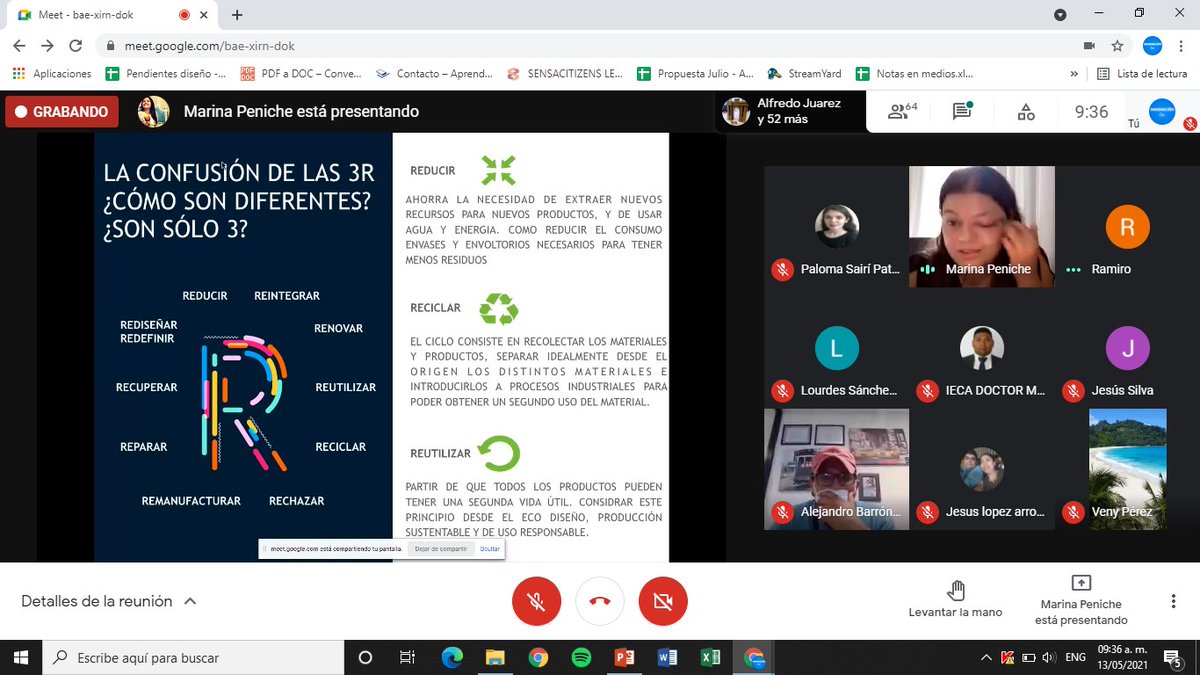Innovacion_Leon's tweet image. Tuvimos la charla de "Economía circular y diseño circular" con la experta Mariana Peniche la cual nos compartió una serie de puntos sobre qué es la economía circular, estrategias y ejemplos de cómo funciona la economía circular, cómo se puede aplicar a emprendimientos y empresas.