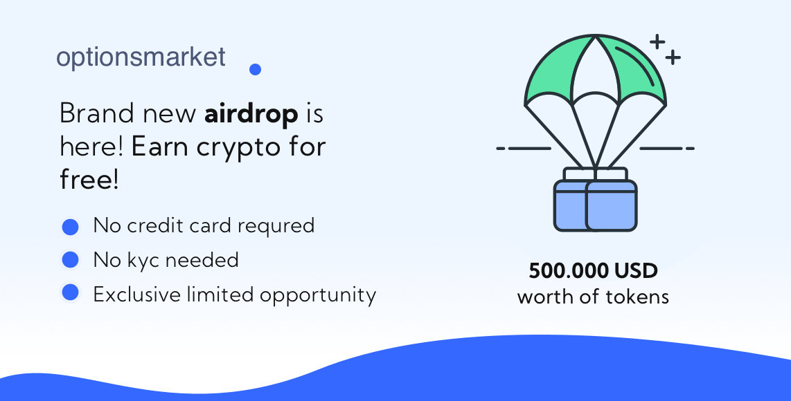 Earn your Optmark tokens for free! All you need to do is to share our platform on social media and we will reward you with our tokens. Don't worry, there is no catch to this. Check optionsmarket.io/airdrop for more info.

#Airdrop #airdropalert