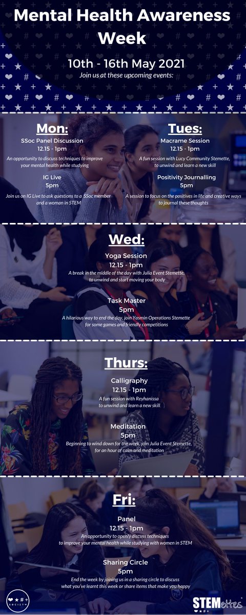 Stemettes's tweet photo. 🧠💜 For #MentalHealthAwarenessWeek we collaborated a few resources  to help with your mental wellbeing. From feeling overwhelmed to disappointments, these zine articles can help put your mind at ease with mental health support.

⏩https://t.co/ezNXgX7kkY

#StemettesSupport https://t.co/7maeyiAley