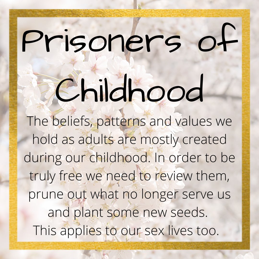 SacredEros's tweet photo. We are all Prisoners of our Childhoods. 
That's when most of our #beliefs, #values and #patterns were created and if we want to be #free we need to review them. Especially in our #SexLife. 
#tantra #awareness #mindfulness https://t.co/xG9Kl4N7HJ
