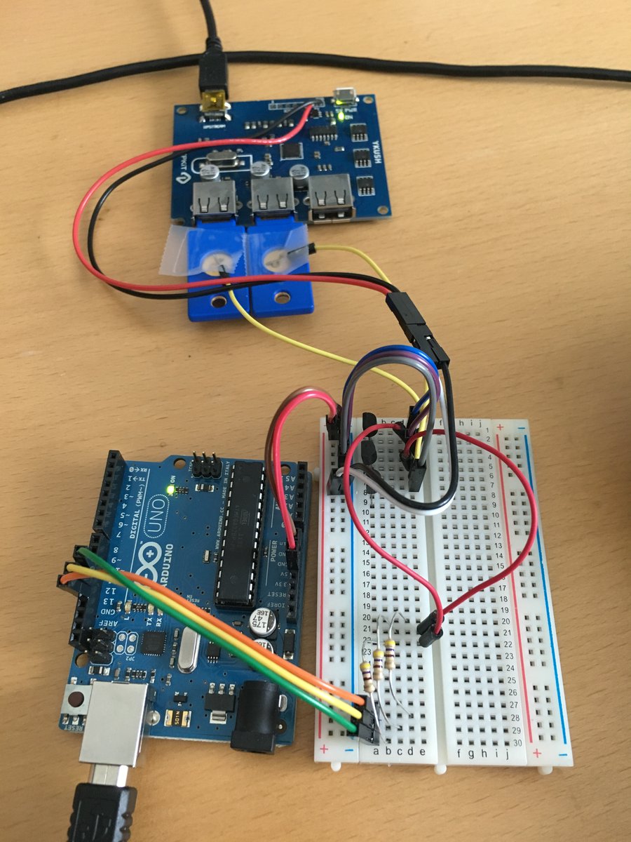 (Just grounding out the cap sensor on a security key is enough to trigger a "touch". No drinking birds required.)