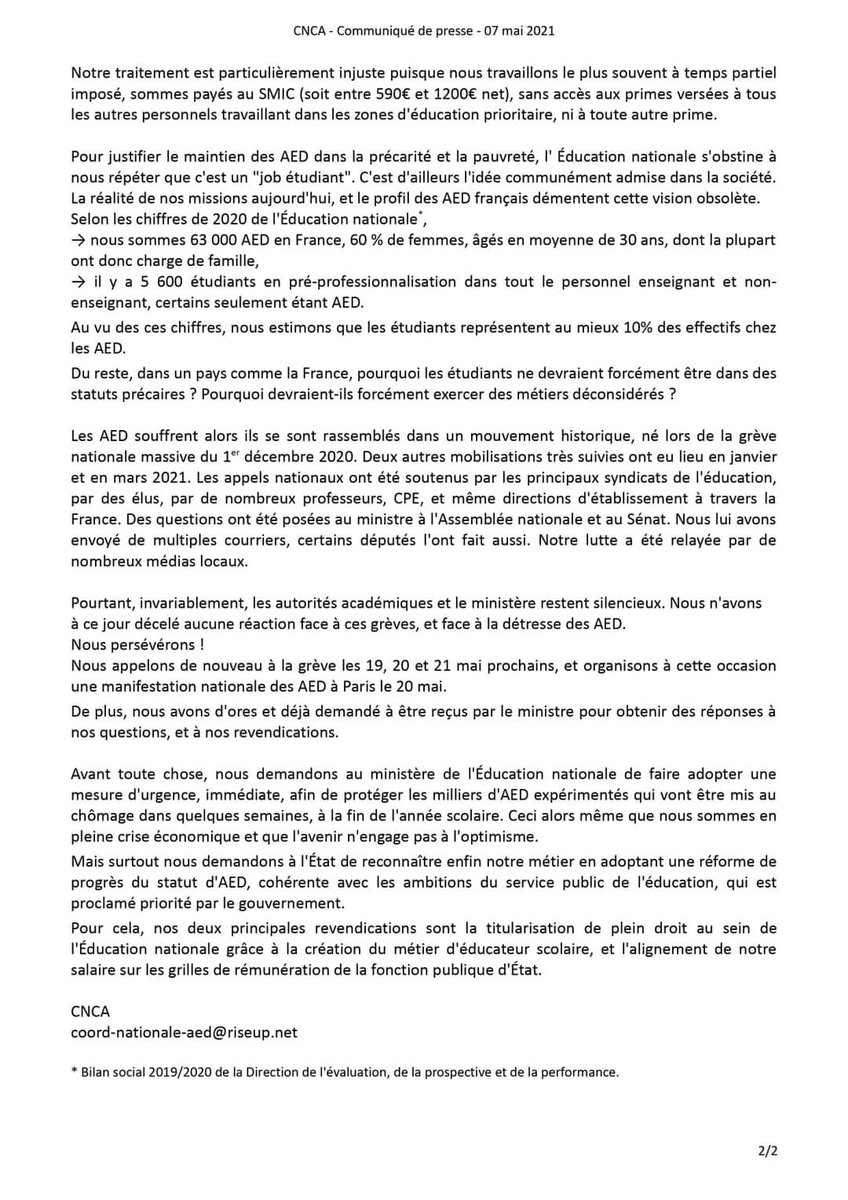 Coord Nationale Des Collectifs D'AED (@CoordNatAED) / Posts / X