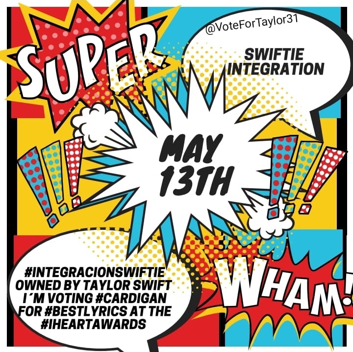 TaylorVotingClb's tweet photo. ‼️ATTENTION‼️

@VoteForTaylor31  is hosting a voting party for us guys🥳
Join the party at 4 PM EST  and let's all vote for @taylorswift13 💛
 
Use the phrases:
#IntegracionSwiftie
Owned by Taylor Swift
I'm voting for #cardigan for #BestLyrics at the #iHeartAwards

RT TO SPREAD https://t.co/EFA2jLazbR