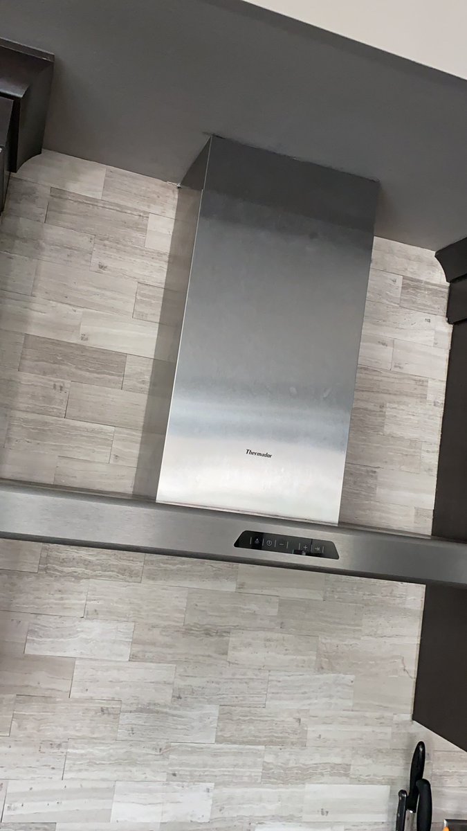 neilhershey's tweet photo. @Thermador has been ZERO help with our overhead vent fan.  No support to fix this with St. Louis Appliance Repair. #thermador #appliance https://t.co/XrxVImii9a