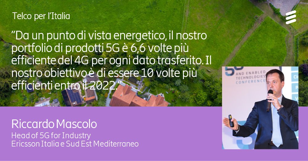 #Telco4Italy Riccardo Mascolo "Nel 2020 abbiamo ridotto le nostre emissioni di carbonio del 57%, superando l'obiettivo al 2022, che era del 35%. Nel 2030 vogliamo essere carbon neutral" ericsson.com/en/about-us/su…