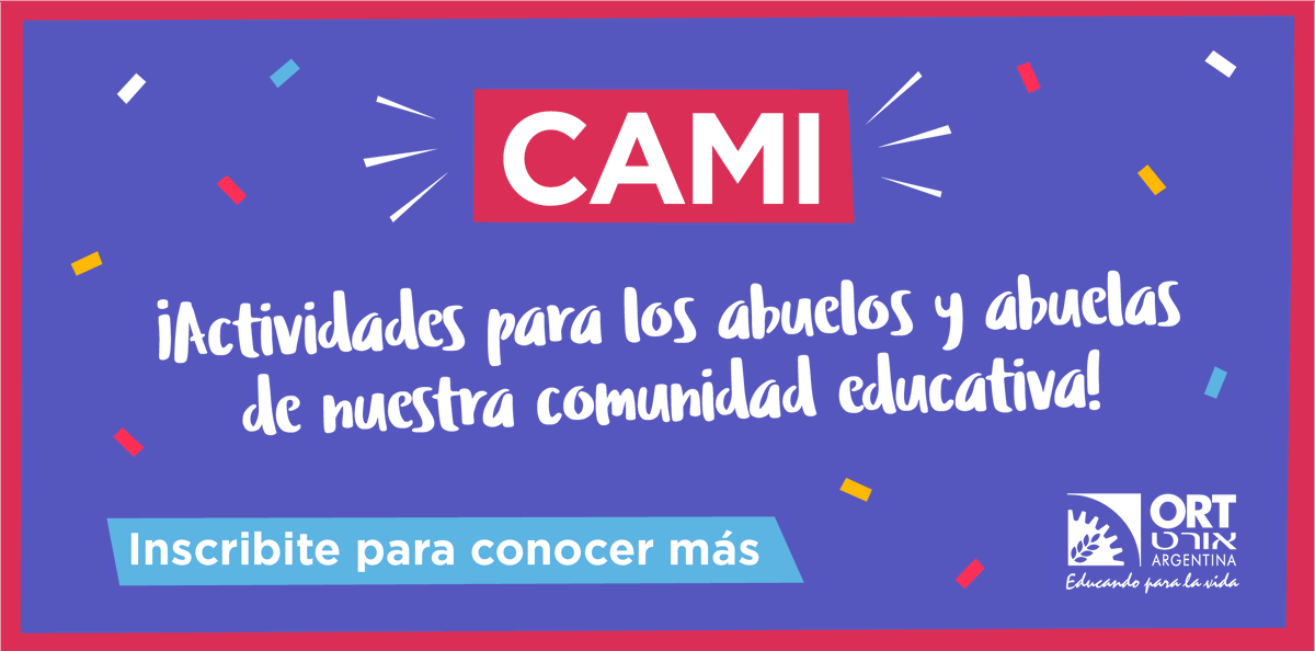 ORTArgentina's tweet photo. #CAMIORT 📣 Estamos muy contentos de contarles que abrimos un espacio exclusivamente pensado para nuestros abuelos y abuelas 🥰, en el que vamos a poder compartir y disfrutar múltiples actividades. 🤩 https://t.co/ygpLHiEPrq