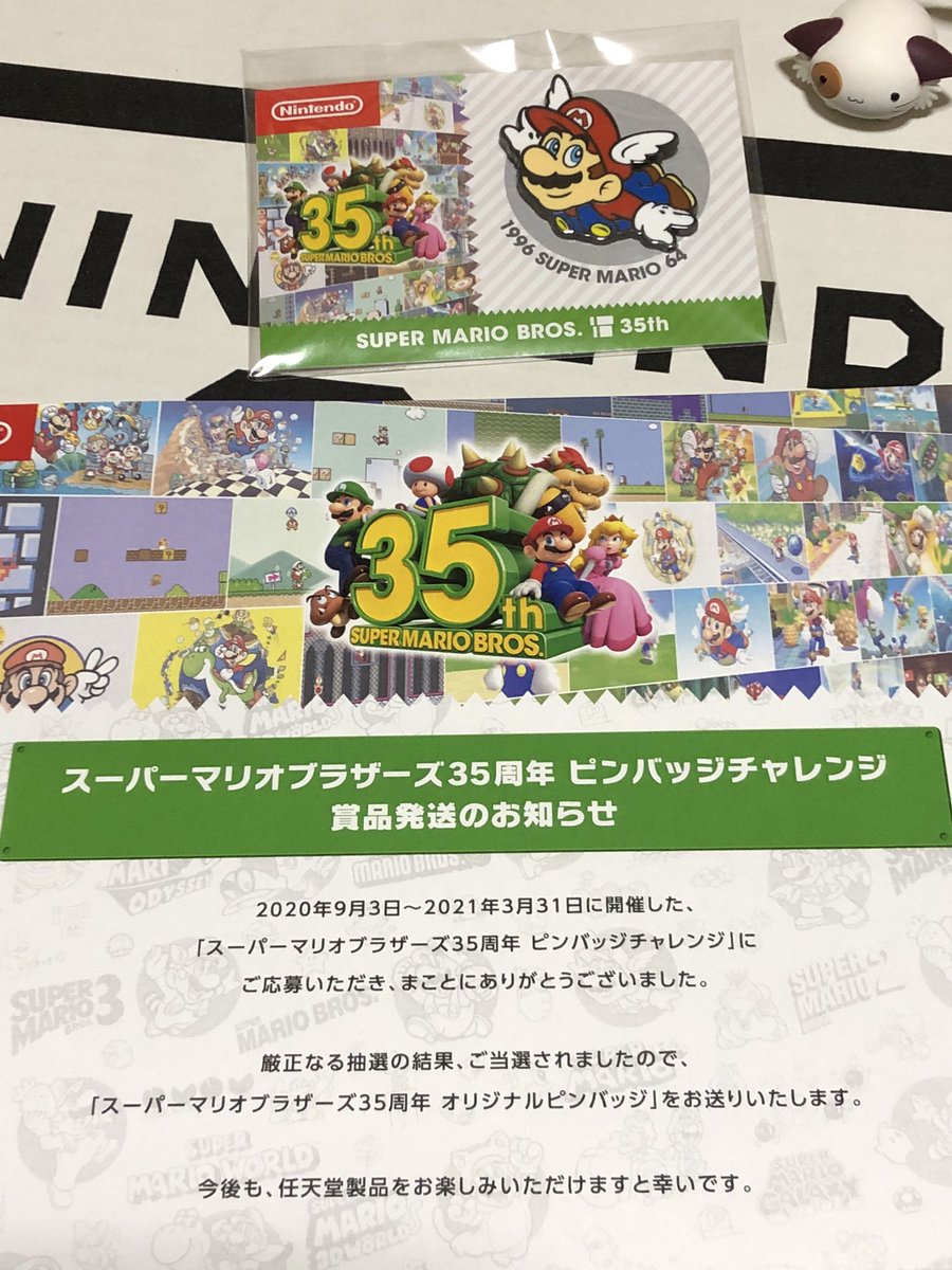 【非売品】　スーパーマリオブラザーズ35周年　ピンバッジ　【フルセット】