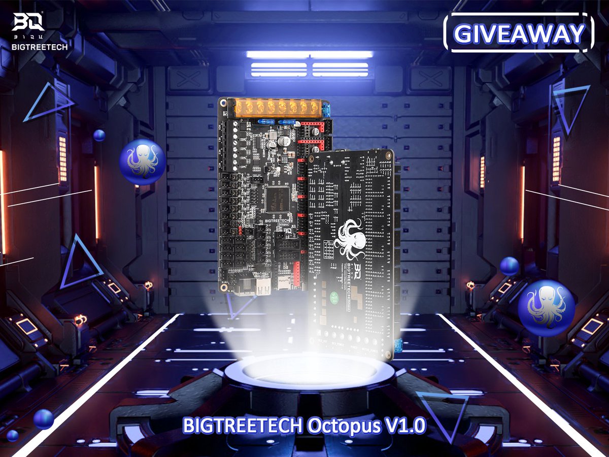 ⚡️BIGTREETECH Octopus GIVEAWAY⚡️This motherboard just launches, and try your luck to get the BIGTREETECH Octopus🐙
🎁5 lucky winners will win BIGTREETECH Octopus!
🔥To enter: bit.ly/3vPoIGK
🤞Good luck to everyone!🤞
#Bigtreetech #3dprinting #voron #giveaway