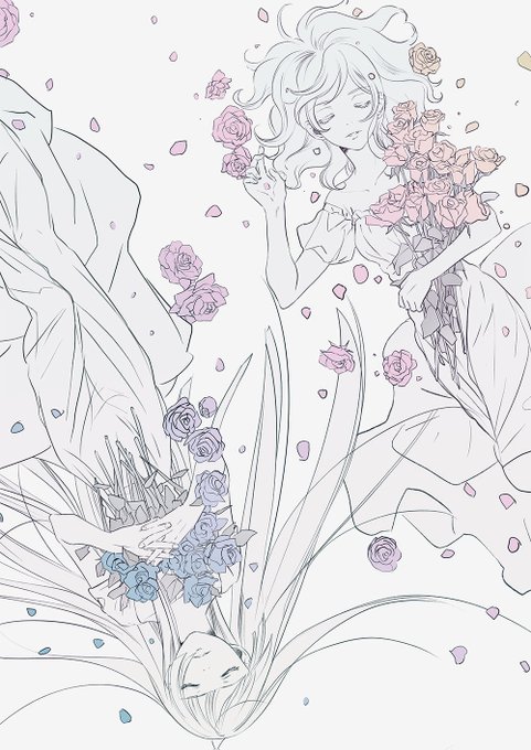 カケルママの千とユキ様ママの節子の捏造女学校の表紙イラスト、一旦これで置こう…
薔薇がんばった 