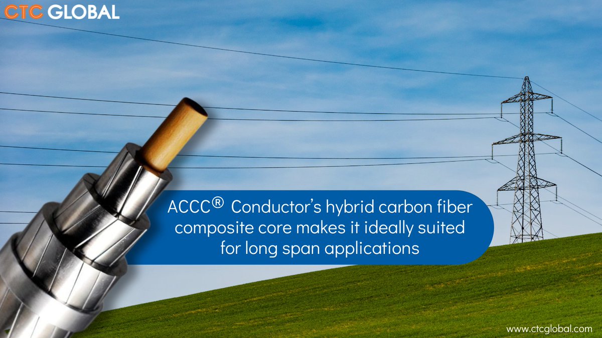 CTC_ACCC's tweet image. The lighter weight &amp;amp; greater strength of the ACCC® Conductor can contribute significantly to reducing structural costs &amp;amp; tower height. Learn more about the conductor &amp;gt;&amp;gt; bit.ly/3bqNyVs

#acccconductor #accccompositecore #compositecoreconductor #hclsconductor