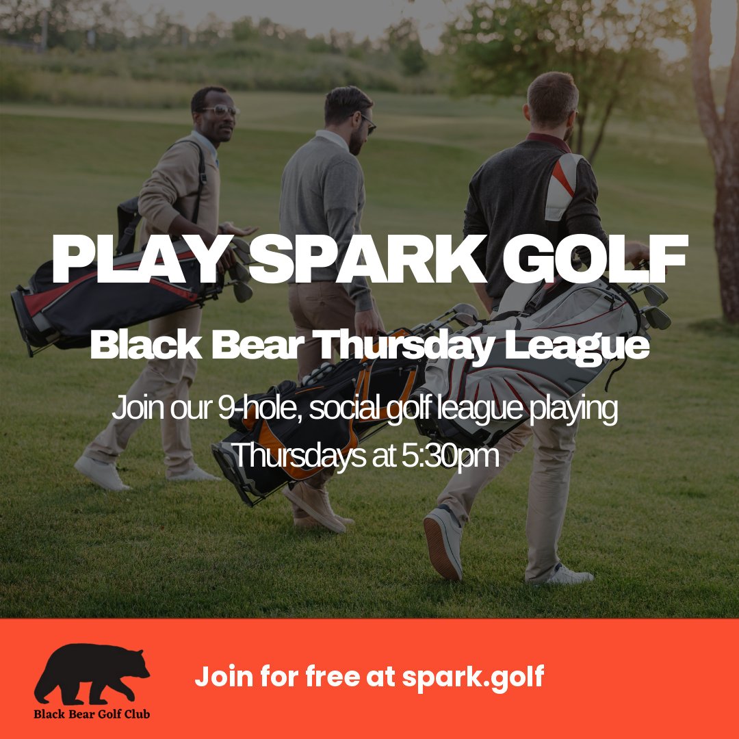 blackbeargolf1's tweet image. ⛳️Looking to join a fun league? Try Spark League! Every Thursday at 5:30pm. Join for free now at spark.golf #sparkleague #blackbeargolfclub #eustisgolf #floridagolf #golfleague
