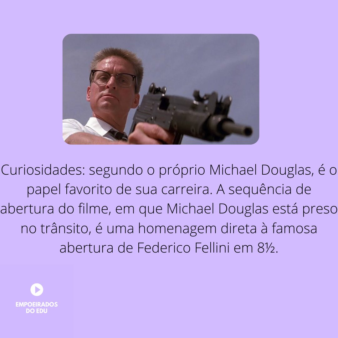 eduschnaider76's tweet photo. O 27º dos Empoeirados do Edu é Um Dia de Fúria (1993), do diretor Joel Schumacher e com grandes atuações de Michael Douglas e Robert Duvall.
#empoeiradosdoedu #umdiadefuria #michaeldouglas #robertduvall https://t.co/DxPdYH8c2f