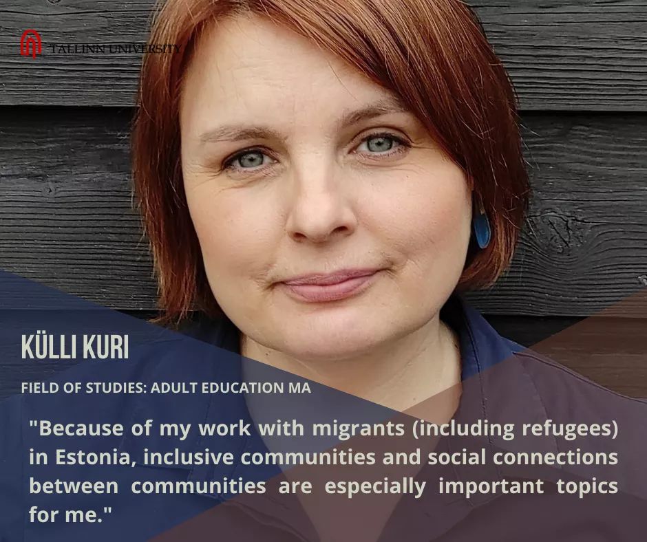 🌐 INTRODUCING OUR TEAM: Külli Kuri 🌐

"I am studying for a master’s degree in adult education at Tallinn University. My speciality is Estonian as a second language."

#joinus #CreativeMethods #socialwork