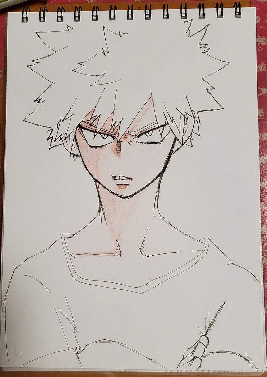 Me Com ﾒｺﾑ 今日もあまりにも眠たくて 爆豪勝己君 ラフ18分で描き終えた 自分にびっくりww 多分服装もラフだから 早かったんやと思う 塗り方も簡単な塗り方だし これがコスチュームだと時間かかる 絶対w 爆豪勝己イラスト 模写 ヒロアカ 絵描き人