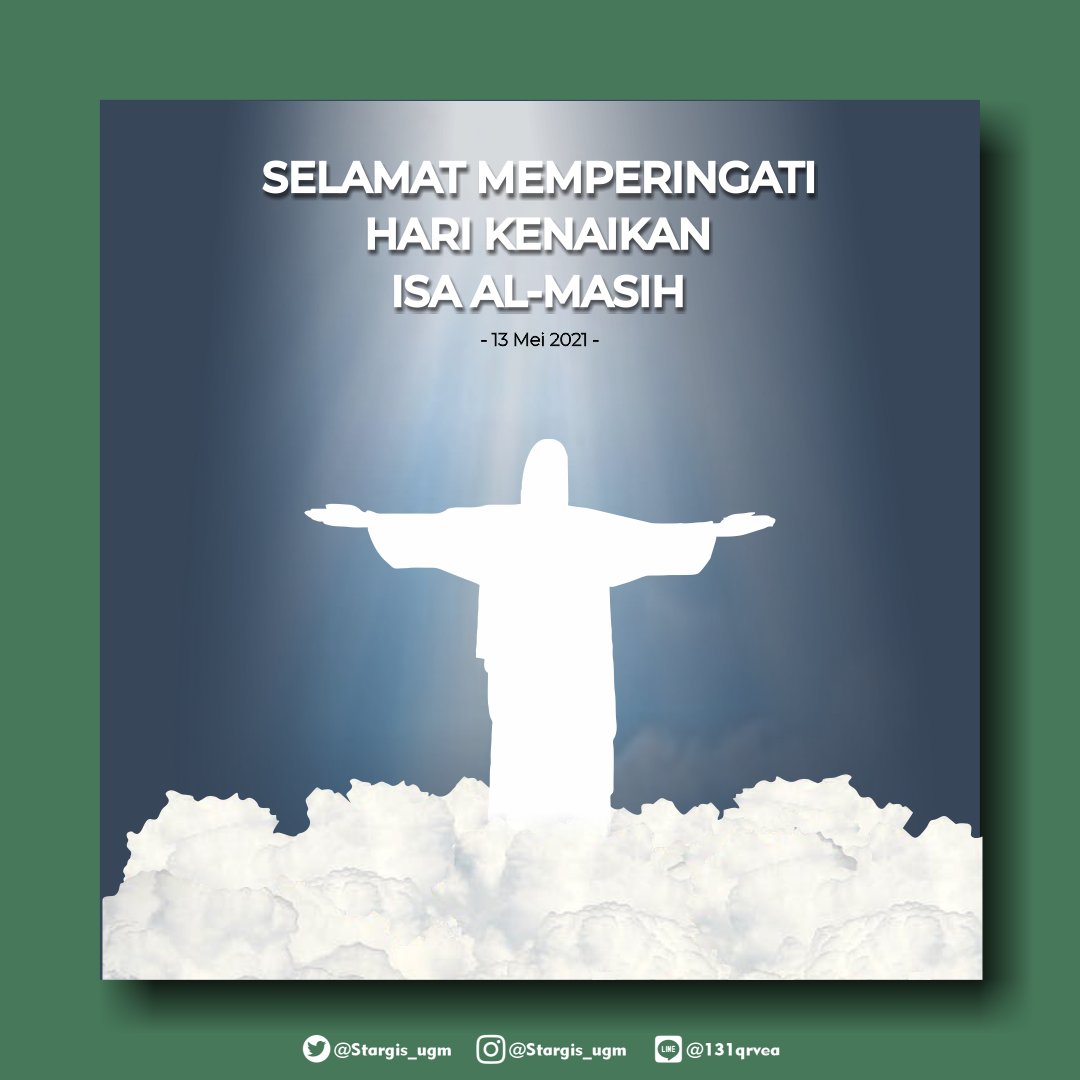 [ MEMPERINGATI KENAIKAN ISA ALMASIH ]

" Selamat Memperingati Kenaikan Isa AlMasih. Semoga berkah dan kedamaian dari Tuhan selalu menyertai kita✨ "
