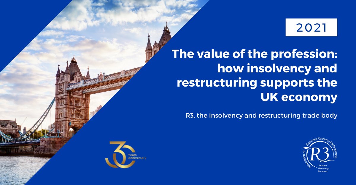 The value of the profession: How #insolvency &amp; #restructuring supports the UK economy r3.org.uk/stream.asp?str…

Our new report sets out how the profession rescues businesses, saves jobs, gives personal finance advice, &amp; returns money to creditors. #R3VOP /1
