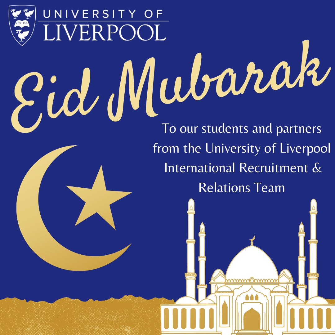 livuniglobal's tweet photo. Wishing a blessed Eid to all our @livuni students and partners celebrating. #livuniglobal #livuni #eidmubarak #eidalfitr https://t.co/RoYYlbYS7W