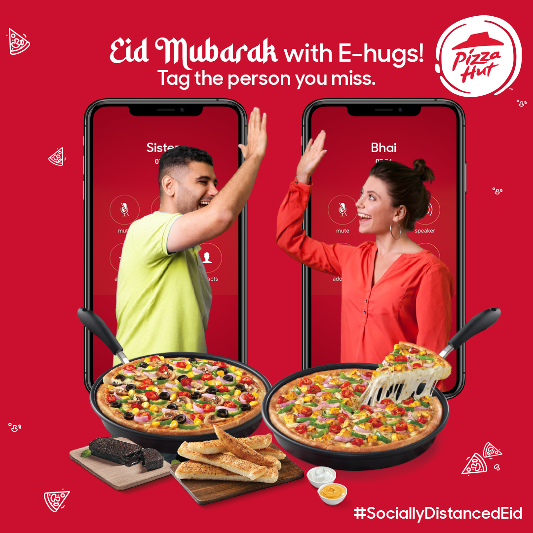 PizzaHutIN's tweet photo. Celebrate EID with #FREEPIZZA 🍕
Are you missing your loved ones &amp; want to give them a nice, warm e-hug? Tag them &amp; win *FREE pizzas! 🤗​
T&amp;C Apply:​
- Make sure you like &amp; follow our page. ​
- Few lucky winners will win FREE vouchers.​ 
- Winners to be announced on 14th May. https://t.co/3OmCpqMuSY