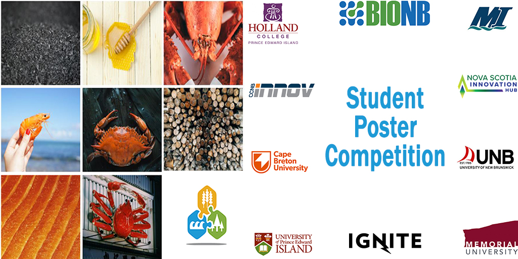 BioscienceNB's tweet photo. Thanks to all our #BIOCON2021 #StudentPosterCompetition Semi-Finalists! These teams are all shining examples of the innovative #bioeconomy #research happening in Atlantic Canada! View the recordings HERE: https://t.co/EIf1pW7TdT https://t.co/cUDISdMOJt