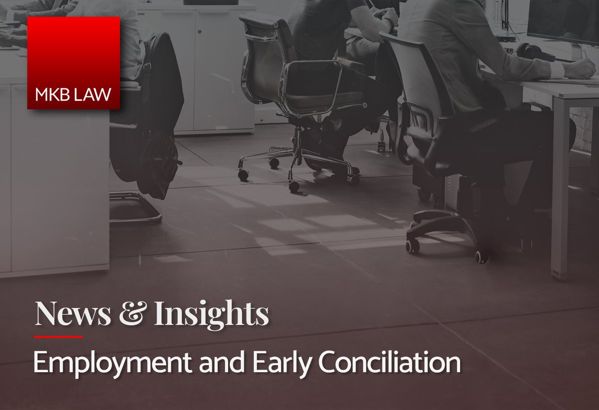 MKB_Law's tweet photo. Early conciliation, the process to help resolve workplace disputes before making an Employment Tribunal claim, is now a requirement as per new rules introduced in 2020. Find out more: https://t.co/4svot3N9AT

#SolicitorsBelfast #EmploymentLaw https://t.co/yIKeafWc1O