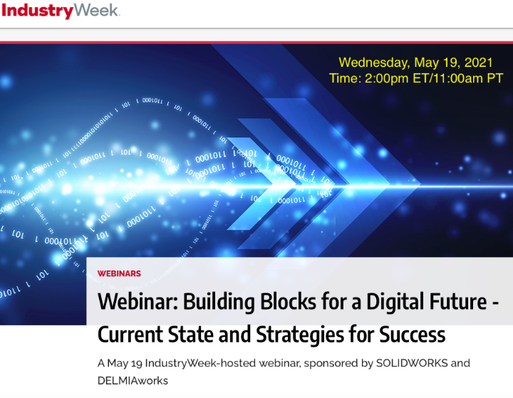 SueCav101's tweet photo. Join IndustryWeek, #SOLIDWORKS and #DELMIAworks to learn key findings from their groundbreaking 2021 digital transformation report, current challenges and tips for successful implementation for manufacturers. Register here: https://t.co/GTCAZiaaJW https://t.co/sqXPKygNvp
