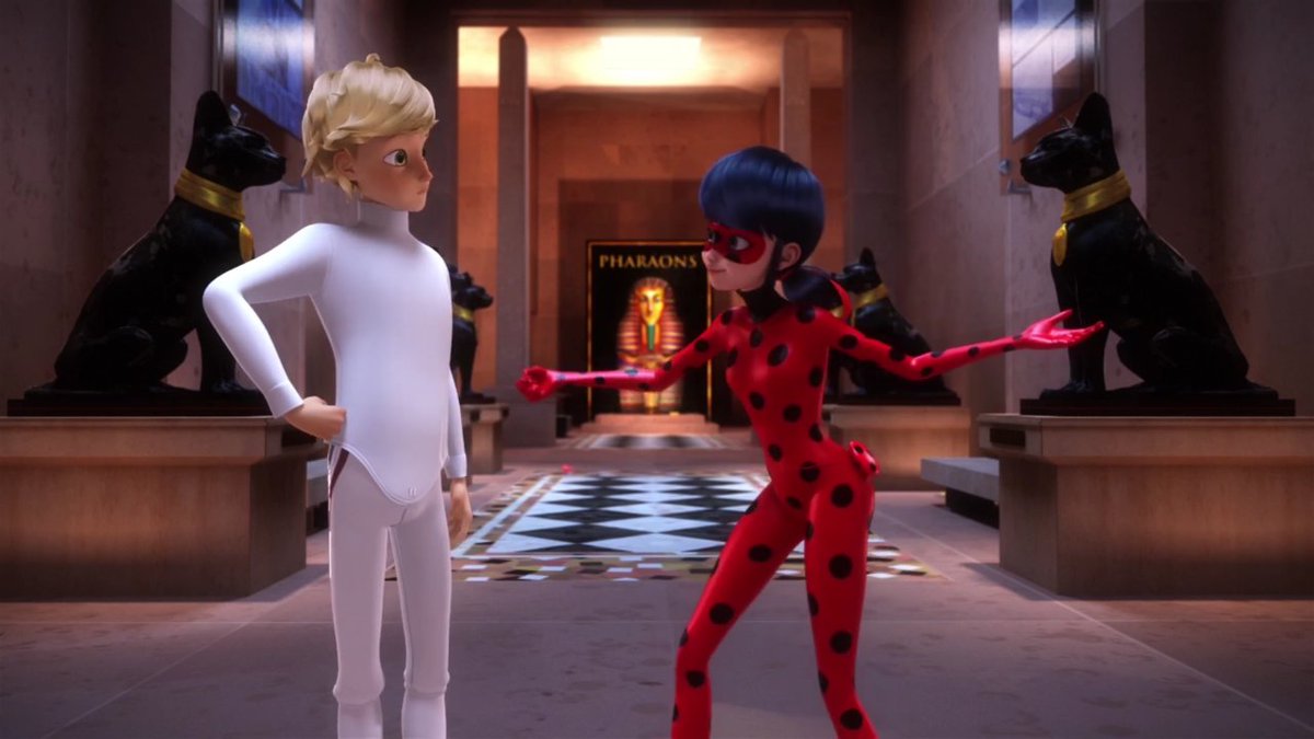 calistaclysm's tweet photo. look at how her face im​me​di​ate​ly lighten up when adrien mentioned chat noir, and ladybug proudly told him how chat noir is so much better at her in fencing and adrien giggled https://t.co/pwDV5TlcAs