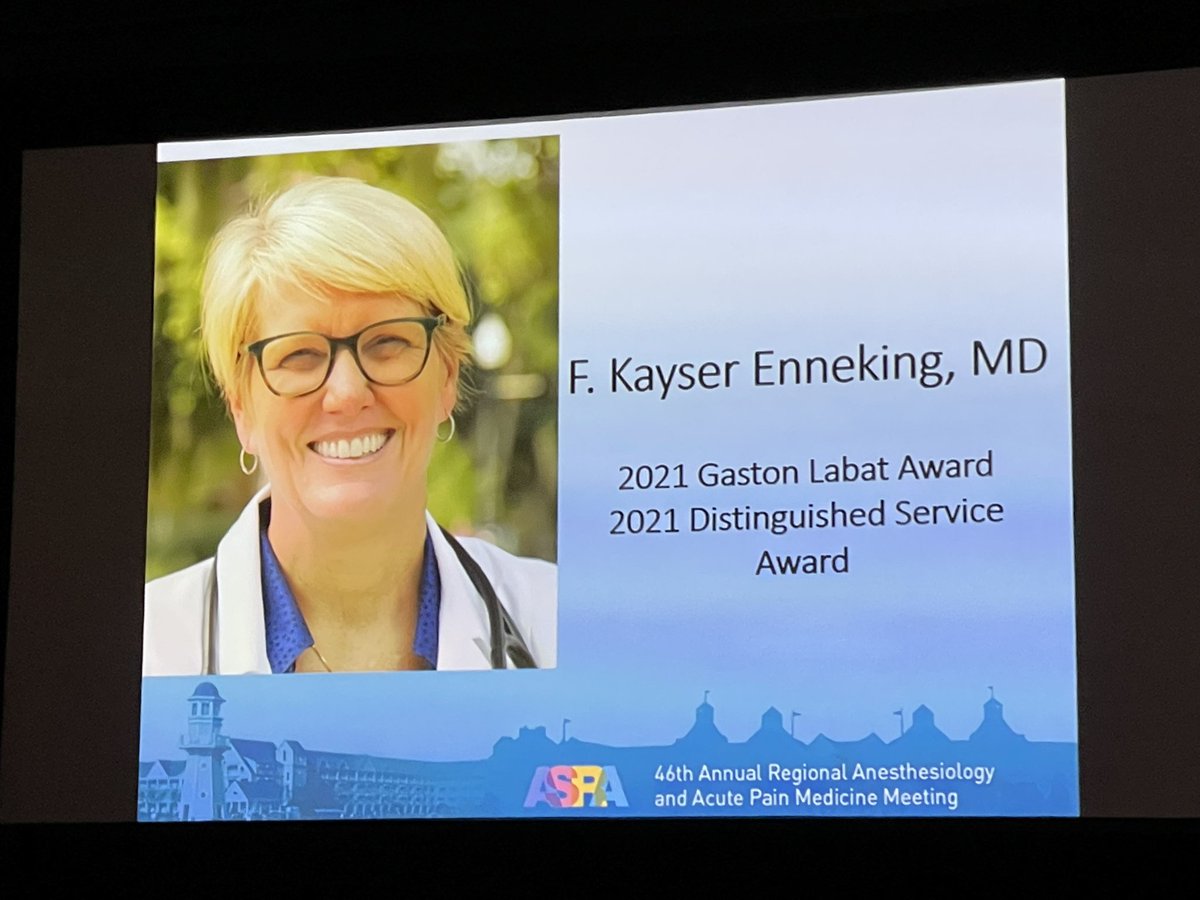 dr_rajgupta's tweet photo. Dr Enneking earns 2 amazing awards for her tireless contributions to the field and @ASRA_Society!! #ASRASpring21
@nelkassabany @EMARIANOMD @garyschwartzmd @DrJeniMD @dr_tgro @jattarab @NarouzeMD @dr_melissabyrne @shaskinsMD @Nadia_Hdz_MD @KalagaraHari @James_Kim_MD @Neuro_Kellie https://t.co/7CzEltjaTo