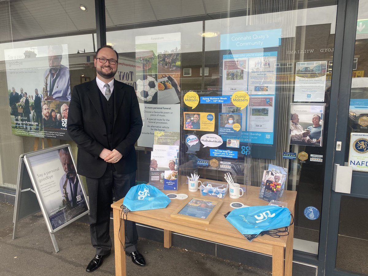 Today, @ChrisMorter1 and I have hosted a @DyingMatters event at @CoopFuneralcare #ConnahsQuay giving people the chance to have open conversations about preplanning #ItsWhatWeDo