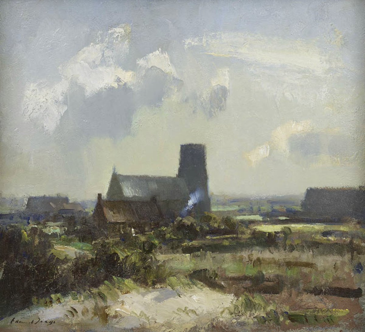 Waxham Church, Norfolk by Edward Seago
Oil on Canvas