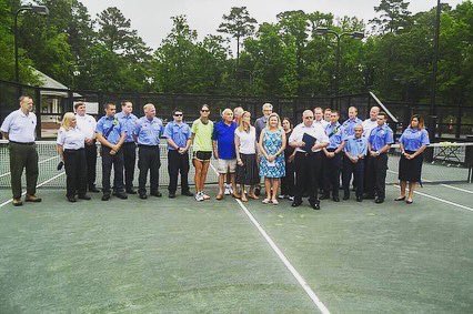 BeaufortSC_EMS's tweet photo. When minutes count, knowing CPR can save a life.   Ms Darla Frey discovered that earlier this year when she went in to cardiac while playing tennis.  Yesterday #blufftontwpfire #bcscems &amp; Ms. Frey, presented the Bluffton Fire Citizen Heroism Award. https://t.co/ijDixW9tWB