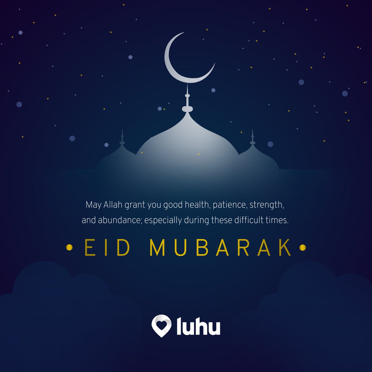 luhu_app's tweet photo. May Allah grant you good health, patience, strength and abundance, especially during these difficult times. 

Eid Mubarak from the LUHU Team. 

#EidMubarak
#LUHU
#LetUsHelpU https://t.co/T4BL0pVMdD