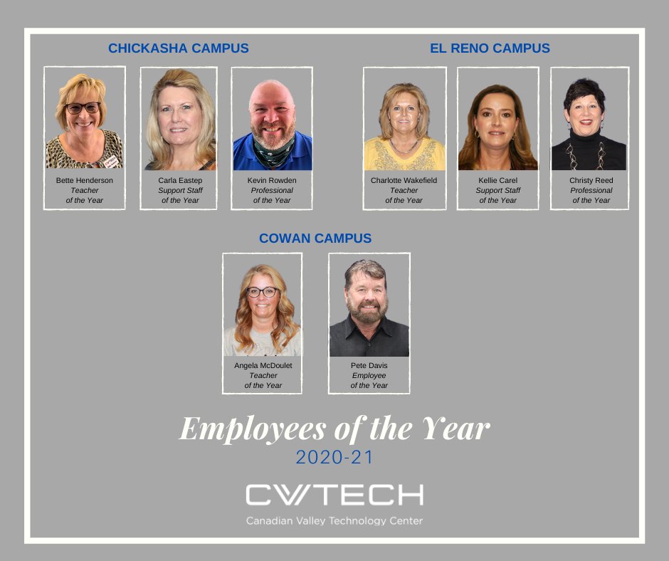 cv_tech's tweet photo. Congratulations to CV Tech's 2020-21 Employees of the Year! We are so very proud of all of you! 
#morethanvotech
👏 https://t.co/8KJqyqZlaV