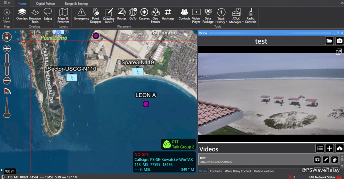 Integrated Sector Antennas and #MPU5s distributed #WaveRelay connectivity across an operational area. Users followed the action in real-time using both WinTAK and Google.