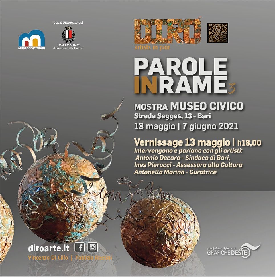 Il <a href="/MuseocivicoBari/">Museo Civico Bari</a> riapre al pubblico con il vernissage della mostra Paroleinrame del duo artistico DiRò
La mostra sarà aperta fino al 7 giugno.
ℹ️ Informazioni e orari al link
➡️ comune.bari.it/-/il-museo-civ…