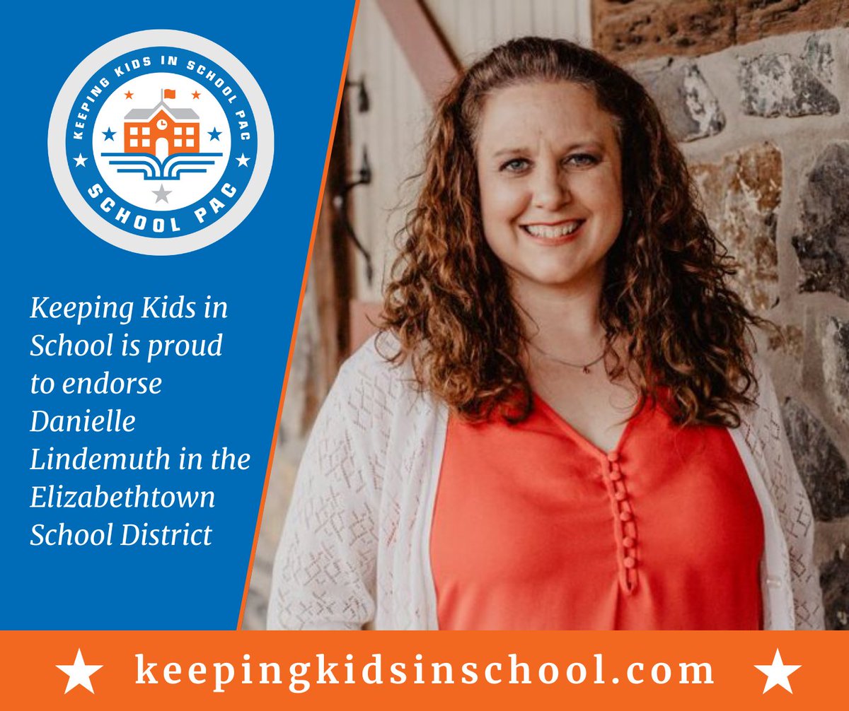 Keeping Kids in School is PROUD to endorse Danielle Lindemuth for the Elizabethtown School Board!

Vote May 18th for Danielle Lindemuth!

Bio: bit.ly/3xYnBX3